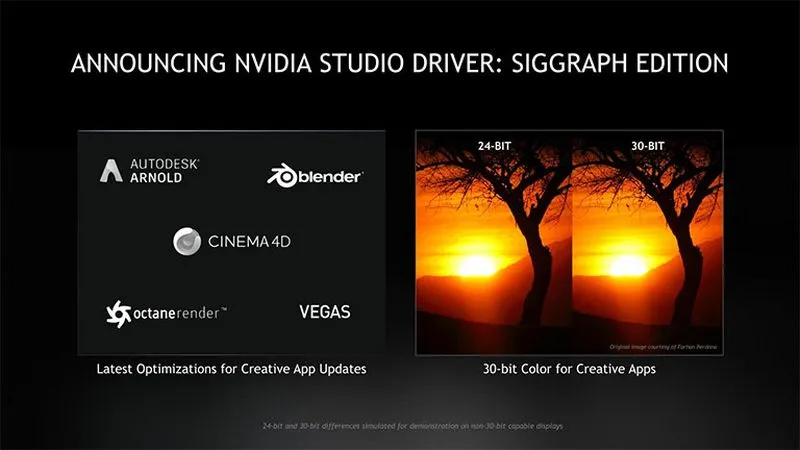 nvidia studio 30-bit
