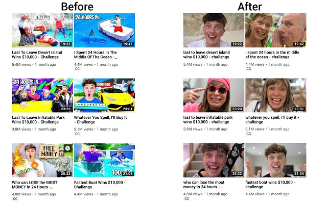 Clickbait remover for youtube 2