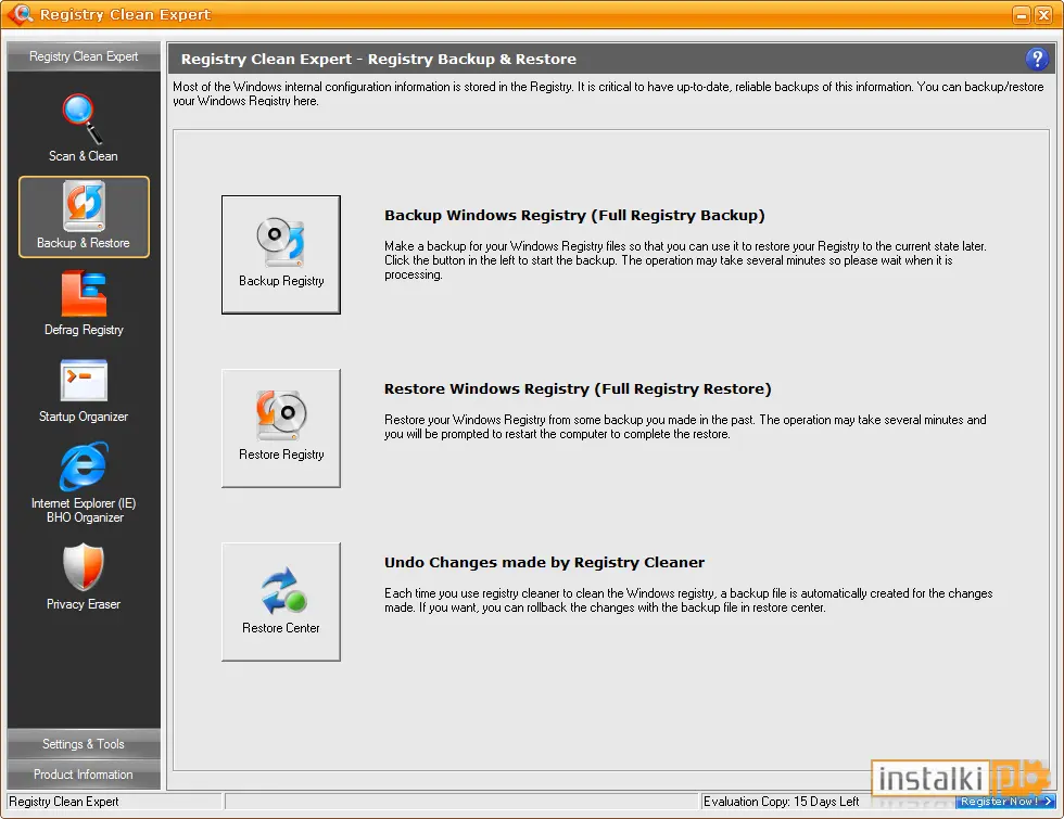 Okladka Registry Clean Expert