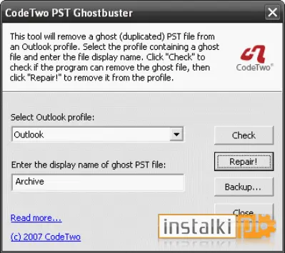 CodeTwo PST Ghostbuster
