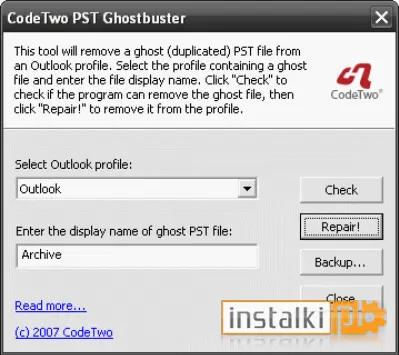 Okladka CodeTwo PST Ghostbuster