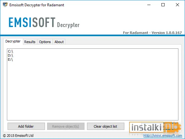 Emsisoft Decrypter for Radamant