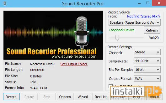 Okladka Sound Recorder Pro