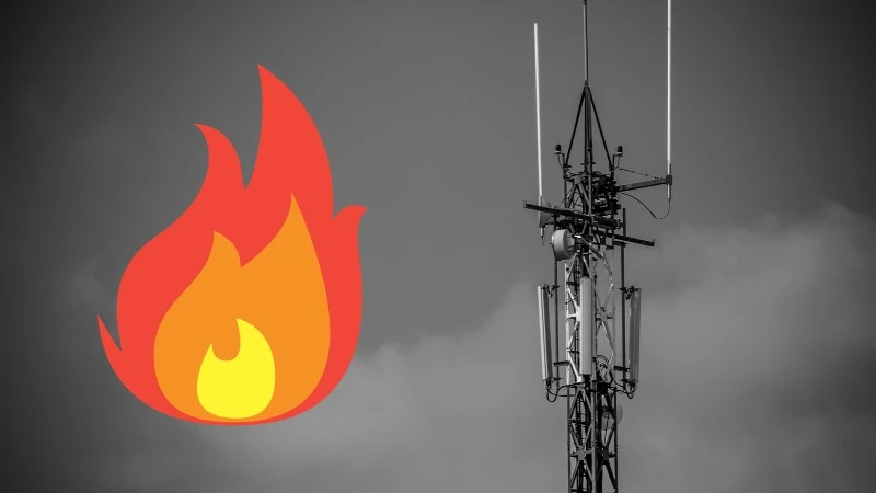 W Polsce spłonął nadajnik Play. Przeciwnicy 5G nawołują do przestępstwa