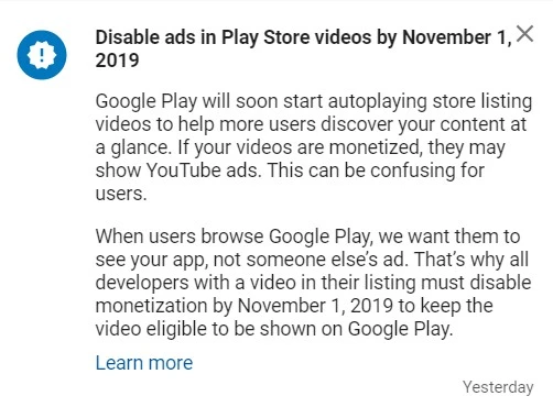 Google Play Auto-Play Videos
