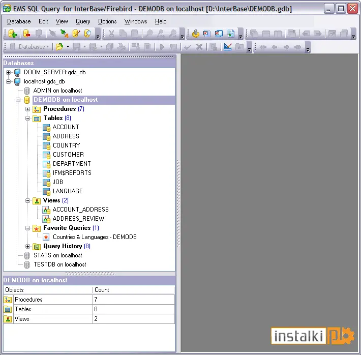 Okladka EMS SQL Query for InterBase/FireBird