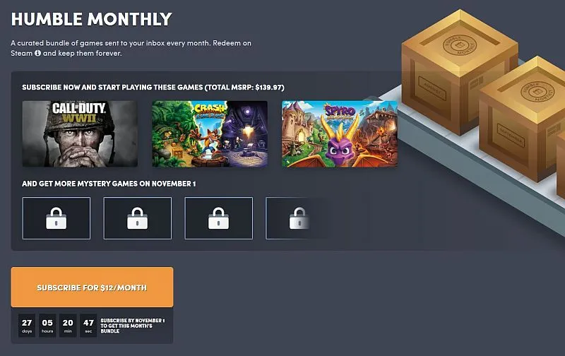 humble monthly listopad