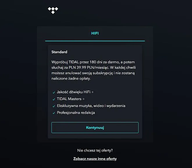 tidal hifi za darmo