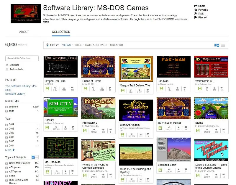 internet archive ms-dos