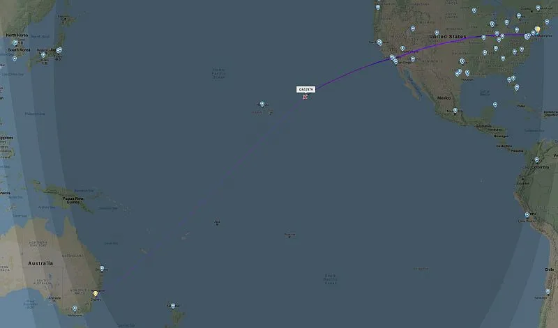 QFA7879 najdluzszy lot