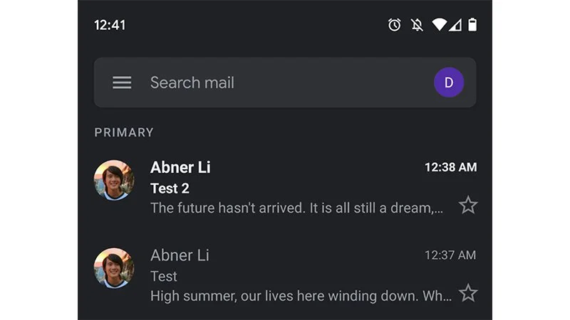 gmail ciemny motyw 11