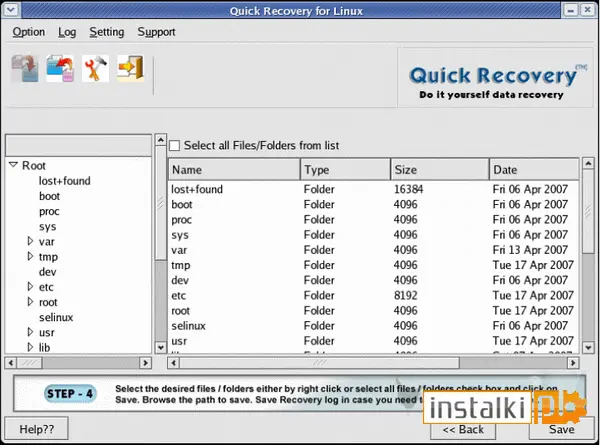 Quick Recovery for Linux (ReiserFS)