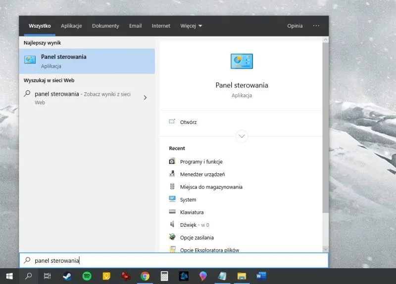 wyszukiwanie windows 10
