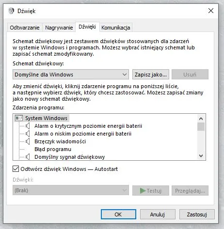 windows 10 dzwiek autostart 4