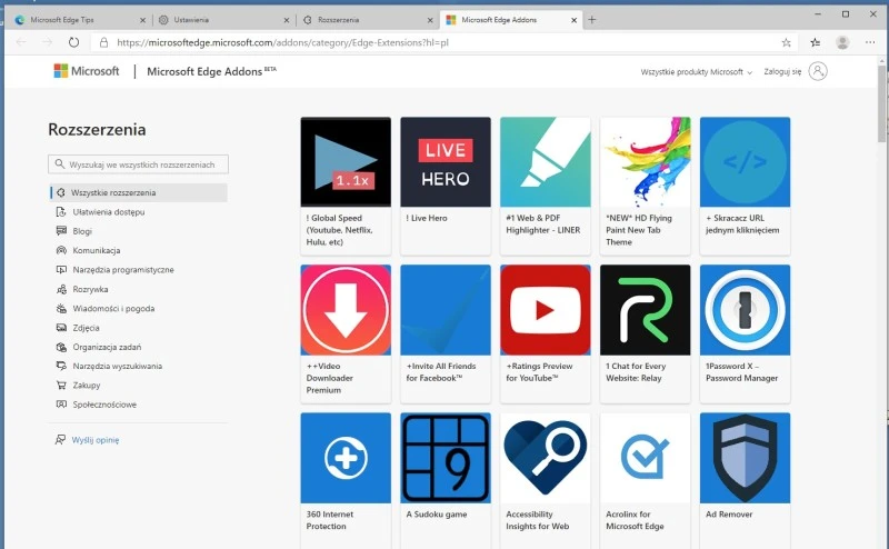Nowy Microsoft Edge 5
