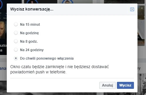 ignorowanie messenger 2
