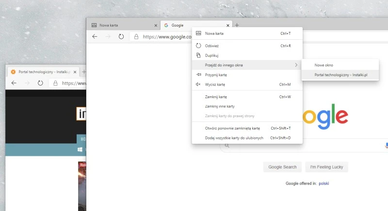 chrome edge przenoszenie kart 2