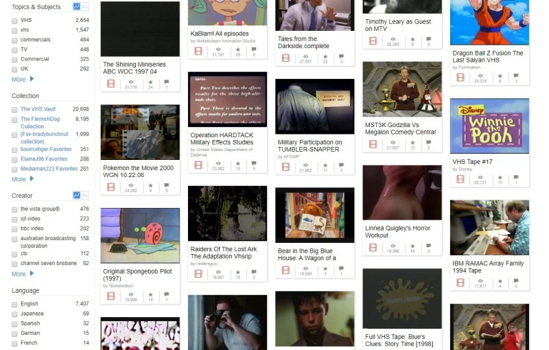 vhs collection internet archive