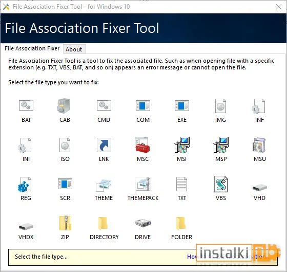 File Association Fix Tool