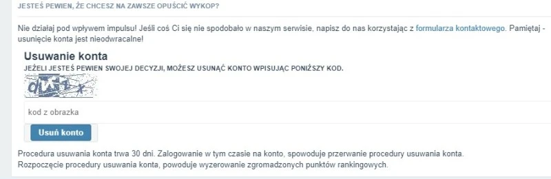 usuwanie konta wykop