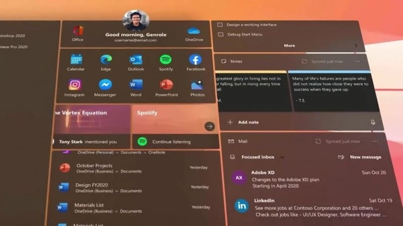 Genrole Caspe koncept windows 10 1
