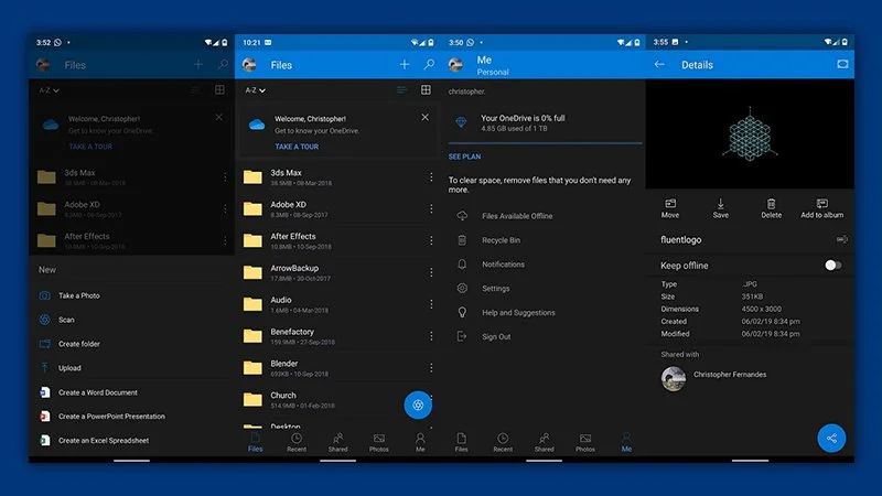 onedrive ciemny motyw 11