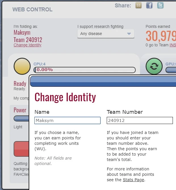 folding at home zespol instalki
