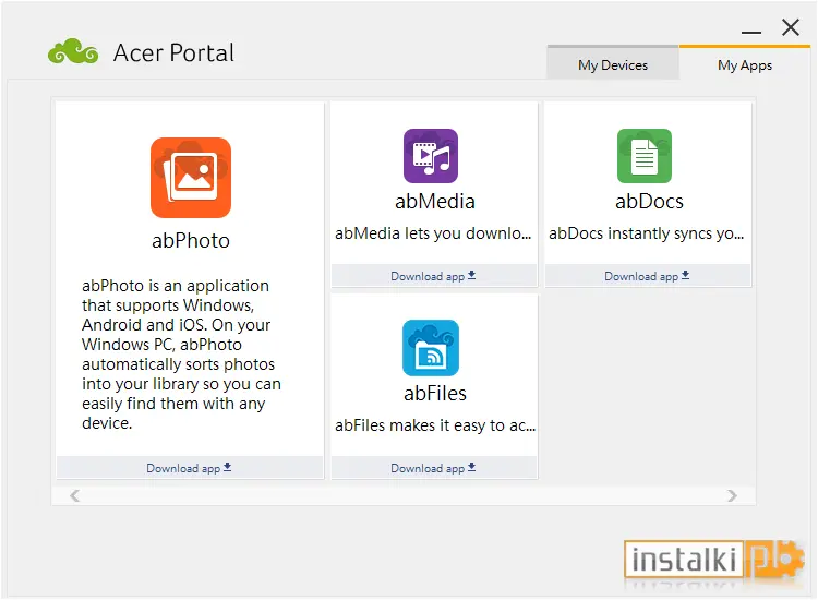 Okladka Acer Portal