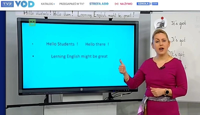 lekcja angielskiego szkola tvp