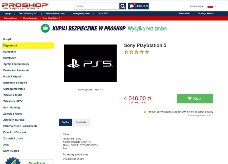 playstation 5 cena w polsce