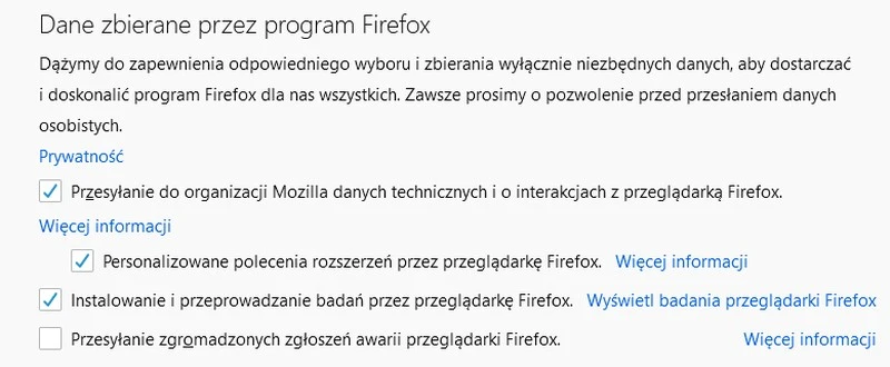 firefox 75 telemetria