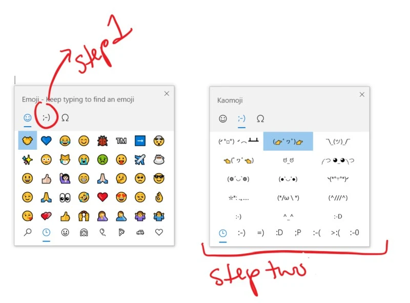 kaomoji windows 10 may update