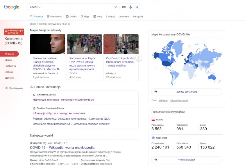 koronawirus google 1