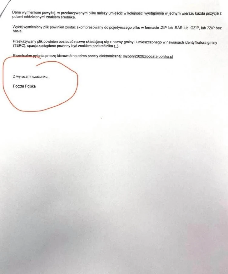 poczta polska wybory 2