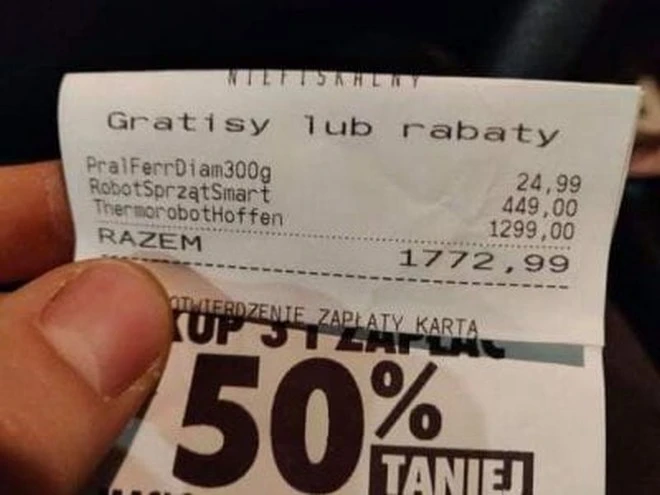 biala noc biedronka paragon