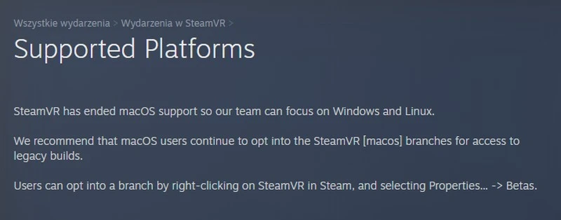 steam vr macos