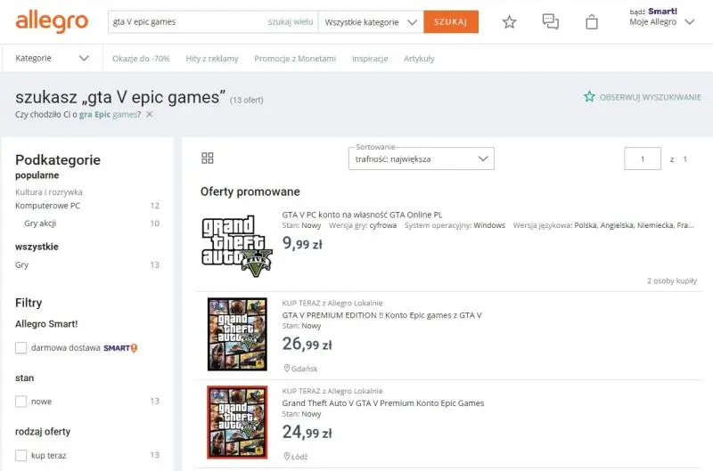 gta v epic games allegro