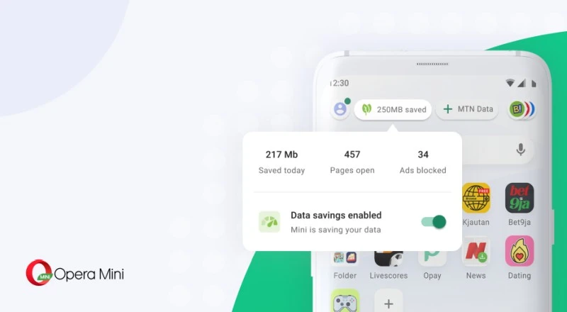 opera mini oszczedzanie danych