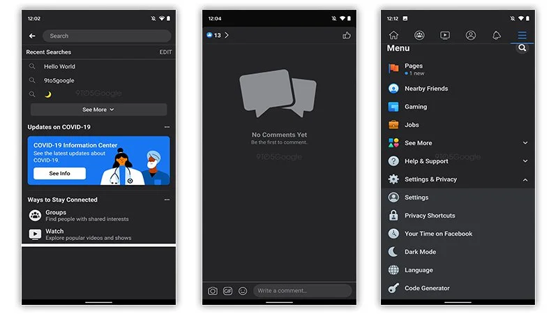 facebook ciemny motyw 2