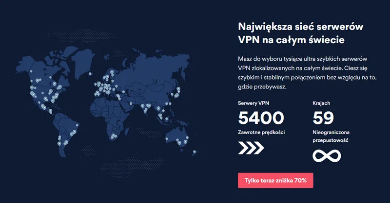 sieć serwerów VPN na całym świecie
