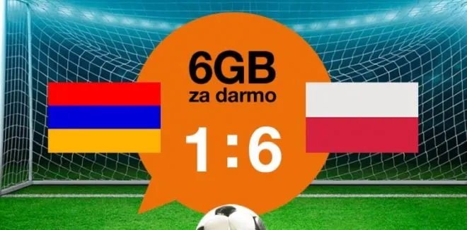 Solidna paczka darmowych gigabajtów od Orange za solidne zwycięstwo Polski z Armenią