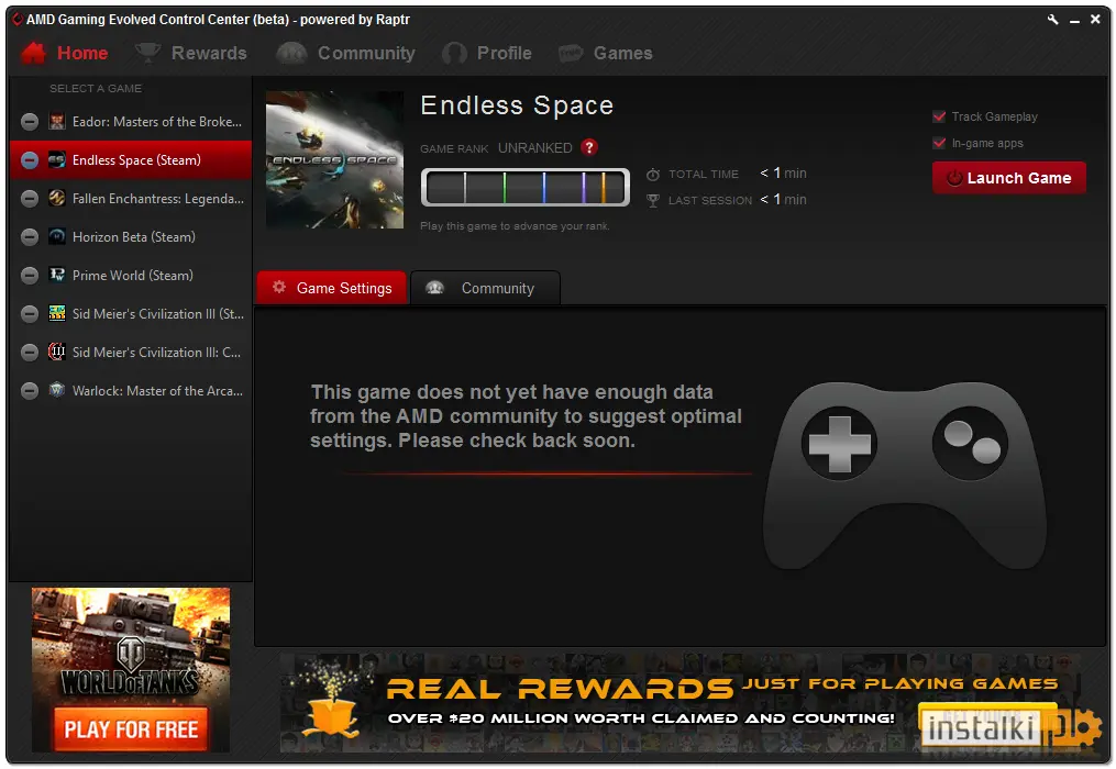 Okladka AMD Gaming Evolved App Beta