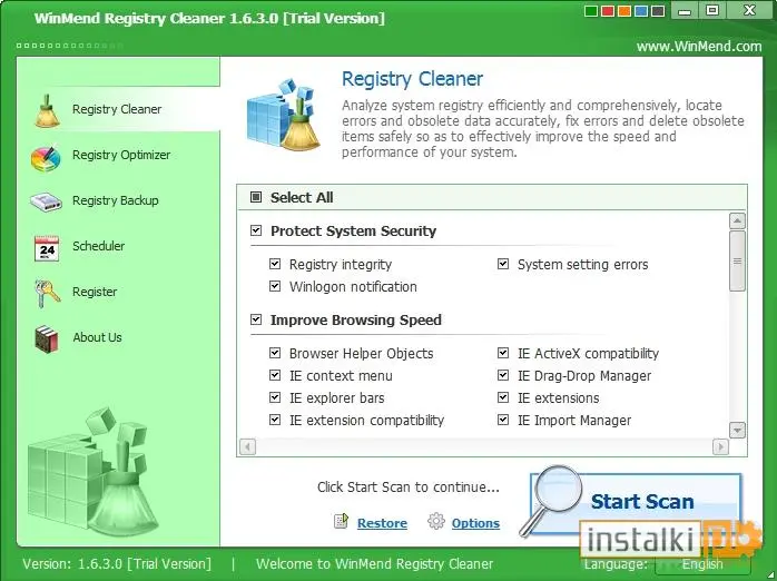 Okladka WinMend Registry Cleaner