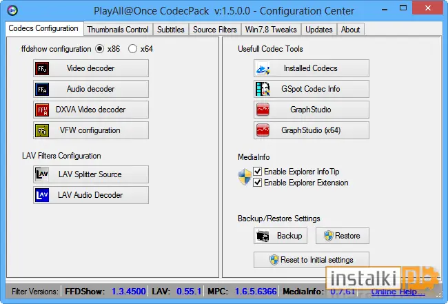 Okladka PlayAll@Once Codec Pack