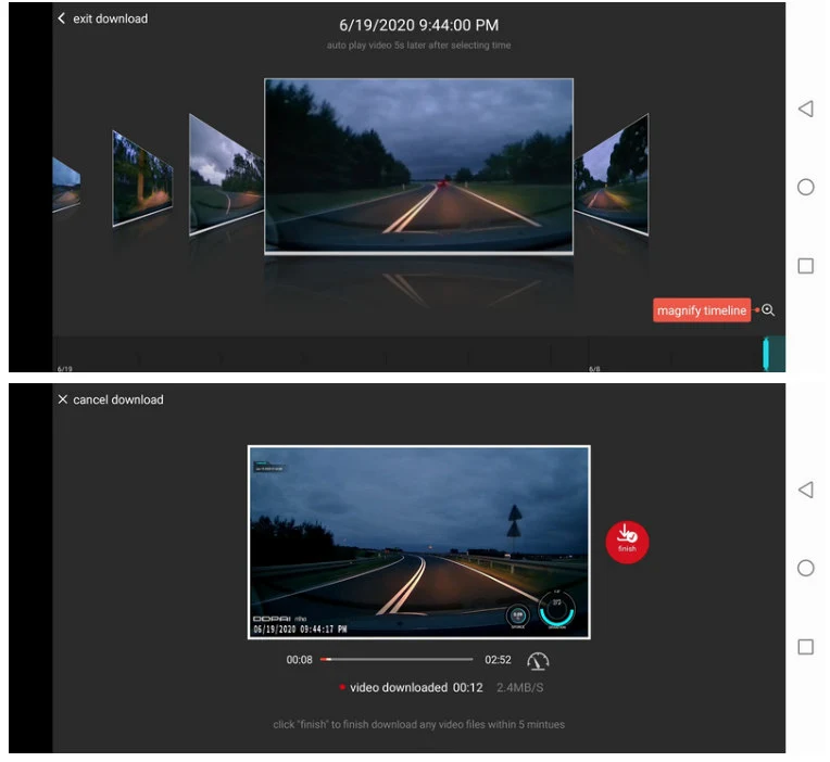DDPai Mini 3 nagrania