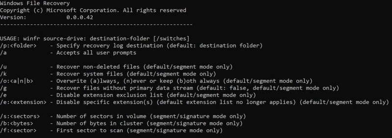 Windows File Recovery 2