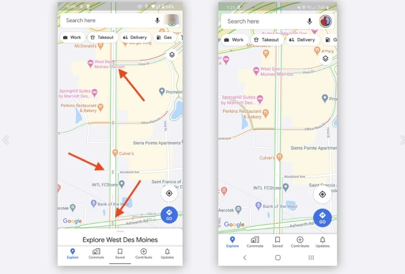 google maps swiatla 1