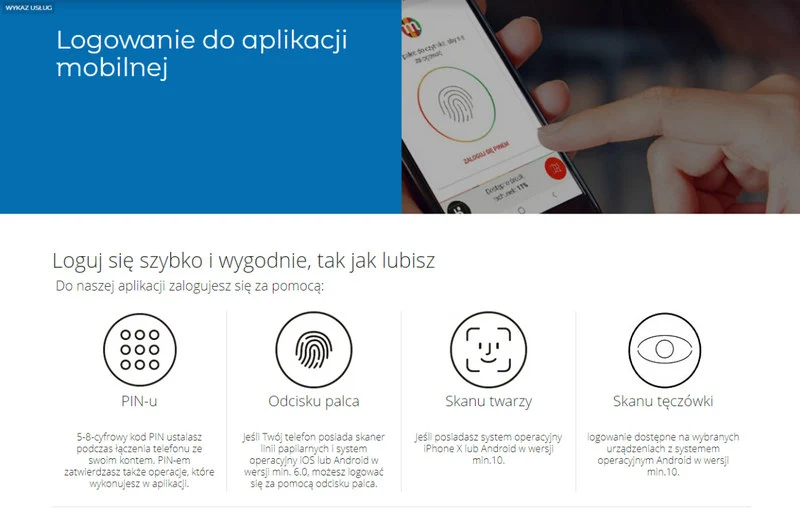 Logowanie do aplikacji mobilnej mBanku 