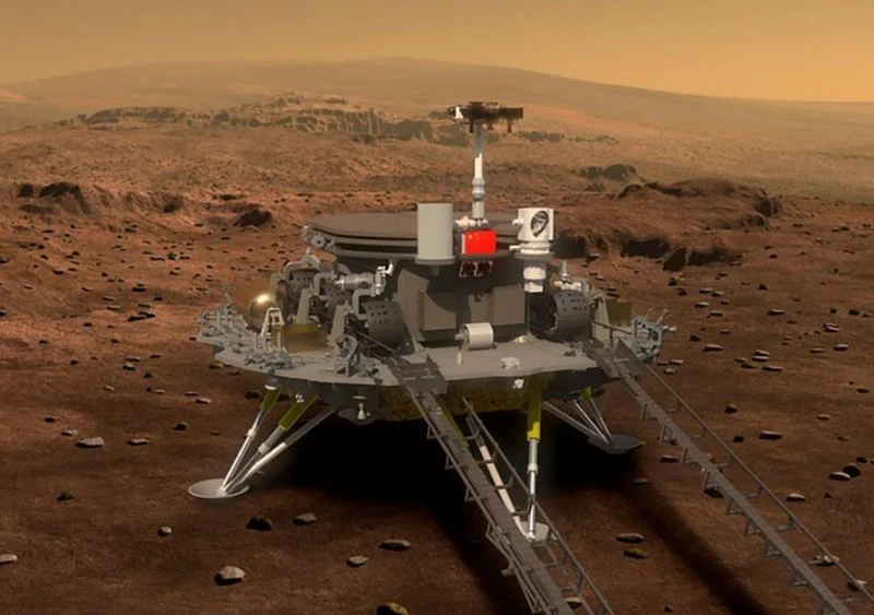 Chiński łazik na powierzchni Marsa