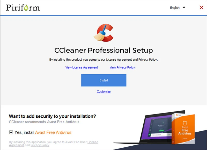 Instalator CCleaner